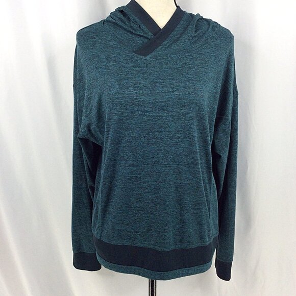Mondetta Pullover Hoodie Top Womens Size Large Teal Lightweight Running Hiking - Picture 4 of 10